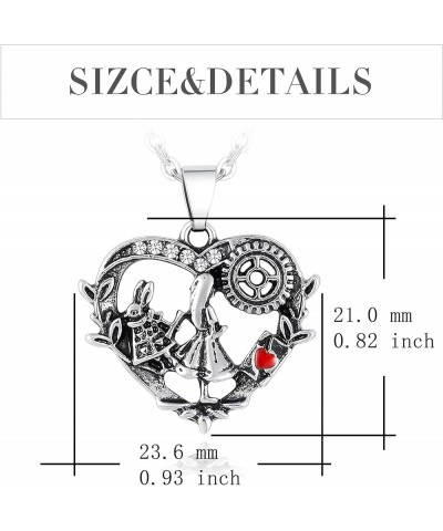 Moon Cat Necklace Fish/Mountain/Hummingbird Pendant Animal Jewelry Gift for Women Girls Alice Rabbit Heart $10.02 Necklaces