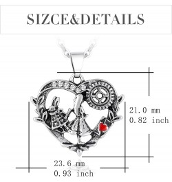 Moon Cat Necklace Fish/Mountain/Hummingbird Pendant Animal Jewelry Gift for Women Girls Alice Rabbit Heart $10.02 Necklaces