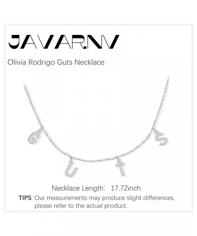 Olivia Guts Necklace for Women Trendy Olivia Jewelry Accessories Rhinestone Olivia Concert Outfit Olivia Merch Rodrigo Shirt ...