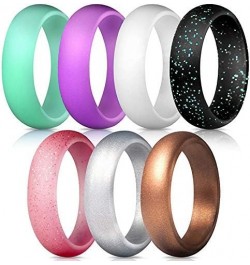 SHNIAN Customize Inspirational Silicone Ring, Lightweight Comfort Fit Dome Flexible Band Soft Rubber Rings Women Religion Gif...