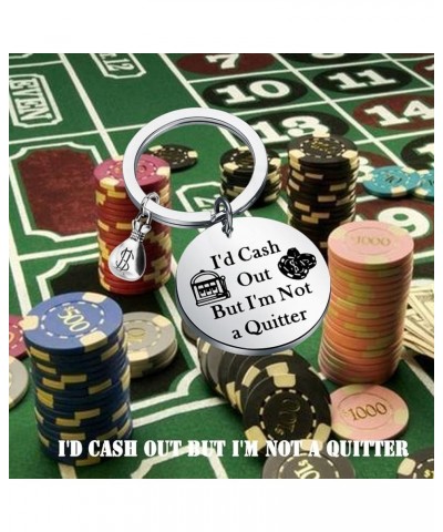 Casino Gift Slot Machine Keychain Casino Lover Gift Gambler Gift I'd Cash Out But I'm Not A Quitter Gambling Keyring Cash Qui...