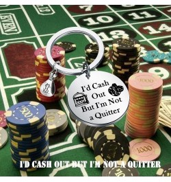 Casino Gift Slot Machine Keychain Casino Lover Gift Gambler Gift I'd Cash Out But I'm Not A Quitter Gambling Keyring Cash Qui...