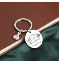 Casino Gift Slot Machine Keychain Casino Lover Gift Gambler Gift I'd Cash Out But I'm Not A Quitter Gambling Keyring Cash Qui...