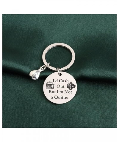 Casino Gift Slot Machine Keychain Casino Lover Gift Gambler Gift I'd Cash Out But I'm Not A Quitter Gambling Keyring Cash Qui...