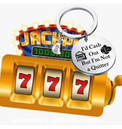 Casino Gift Slot Machine Keychain Casino Lover Gift Gambler Gift I'd Cash Out But I'm Not A Quitter Gambling Keyring Cash Qui...