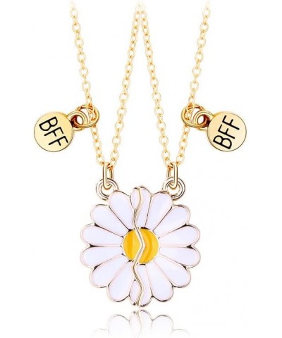 BFF Necklace for 2, Heart Butterfly Daisy Pendant Matching Necklace Best Friend Necklace Friendship Necklace for Women Girls ...