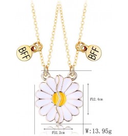 BFF Necklace for 2, Heart Butterfly Daisy Pendant Matching Necklace Best Friend Necklace Friendship Necklace for Women Girls ...