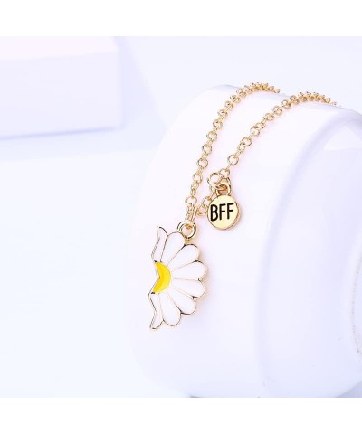 BFF Necklace for 2, Heart Butterfly Daisy Pendant Matching Necklace Best Friend Necklace Friendship Necklace for Women Girls ...