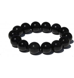 Obsidian and Tiger Stretch Bracelets Tiger Beads Bracelet, Black Obsidian Stones, Wear For Good Luck and Protection, 14mm Bea...