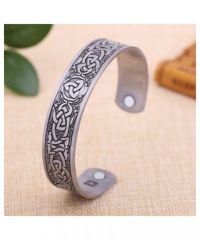 Norse Celtic Knot Bracelet Trinity Knot Bracelet Mens Viking Bracelet Cuff Bangle for Women $10.44 Bracelets