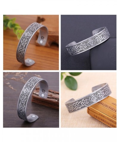 Norse Celtic Knot Bracelet Trinity Knot Bracelet Mens Viking Bracelet Cuff Bangle for Women $10.44 Bracelets