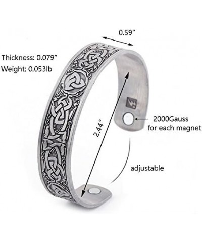 Norse Celtic Knot Bracelet Trinity Knot Bracelet Mens Viking Bracelet Cuff Bangle for Women $10.44 Bracelets