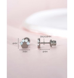 Hypoallergenic G23 Implant Grade Titanium Screw Back Earrings Tragus 20G Helix F136 Piercing Post for Girls' Sensitive Ears C...