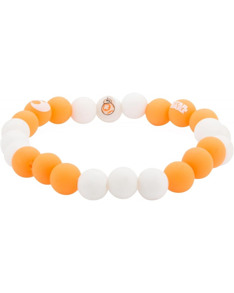 Jewelry Women's Episode 7 BB-8 Silicone Bead Stretch Bracelet, White/Yellow, Expandable $8.16 Bracelets