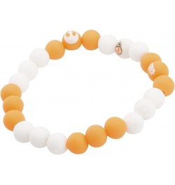 Jewelry Women's Episode 7 BB-8 Silicone Bead Stretch Bracelet, White/Yellow, Expandable $8.16 Bracelets