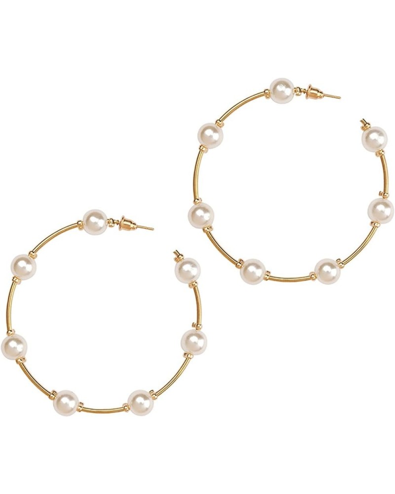 Pearl Earrings for Women Pearl Dangle Earrings Heart Pearl Stud Earrings Pearl Hoop Earrings Long Tassel Pearl Earrings Brida...