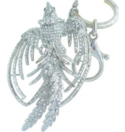 Sindary Austrian Crystal Animal Bird 3.54" Phoenix Keychain Pendant K2338 Silver-tone Clear $9.51 Pendants