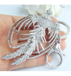 Sindary Austrian Crystal Animal Bird 3.54" Phoenix Keychain Pendant K2338 Silver-tone Clear $9.51 Pendants