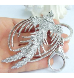 Sindary Austrian Crystal Animal Bird 3.54" Phoenix Keychain Pendant K2338 Silver-tone Clear $9.51 Pendants