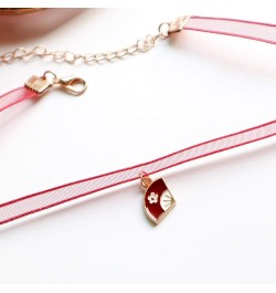 Red Velvet Choker Necklace Set for Women Girls,Heart Bow Lace Tattoo Collar Necklace,Goth Punk Jewelry Cosplay Accessories 3p...