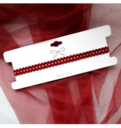 Red Velvet Choker Necklace Set for Women Girls,Heart Bow Lace Tattoo Collar Necklace,Goth Punk Jewelry Cosplay Accessories 3p...