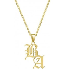 Personalized 925 Sterling Silver 2 Initials Old English Necklace For Women,Men Gold Plated Sterling Silver $17.57 Necklaces