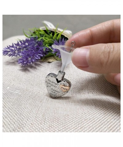 Cremation Jewelry for Ashes -No Longer By My Side Forever in My Heart Urn Pendant Necklace for Ashes Grandma Grandpa Mom Dad ...