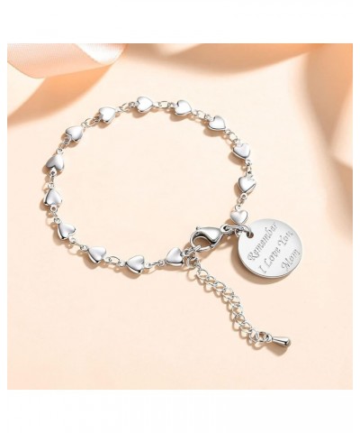 Remember I Love You Mom Bracelets - A Sentimental Mother's Day Gift for Women from Son or Daughter rose gold heart charm $13....