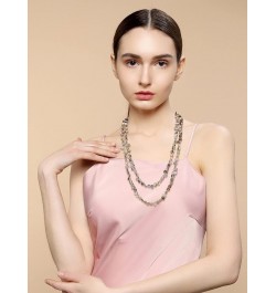 Fashion Natural Round Beads 60'' Long Strand Art Deco Necklace for Women Men Scallop $11.54 Necklaces