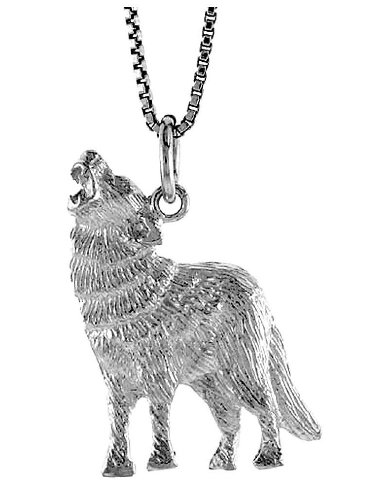 Sterling Silver Wolf Pendant, 1 inch Tall $12.06 Pendants