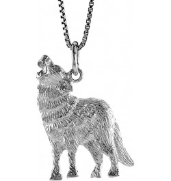 Sterling Silver Wolf Pendant, 1 inch Tall $12.06 Pendants