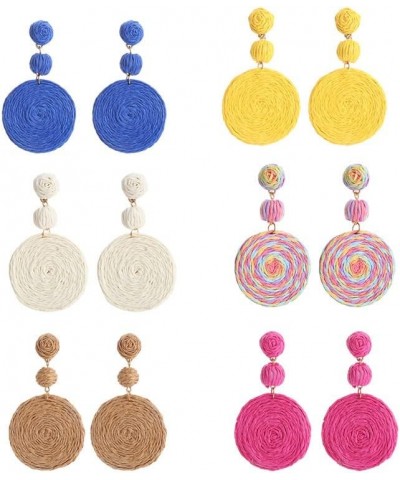 Raffia Earrings for Women,Light and Stylish With Personality,Stand for Unwavering Love Earrings is the Gift Yellow $4.62 Earr...