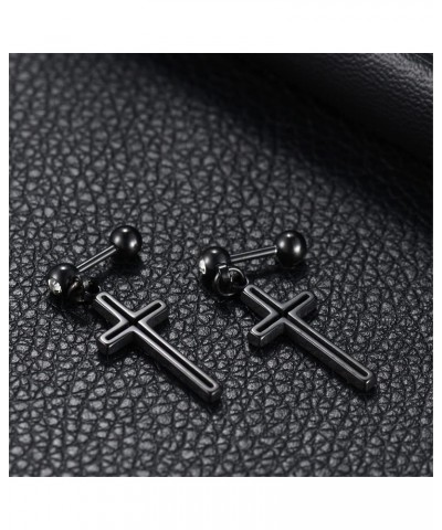 Men's Womens Hollow Cross Dangle Earrings, Stainless Steel Cross Stud Hinged Earrings(3Pairs) $8.84 Earrings