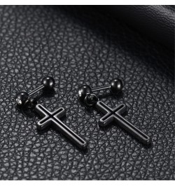 Men's Womens Hollow Cross Dangle Earrings, Stainless Steel Cross Stud Hinged Earrings(3Pairs) $8.84 Earrings