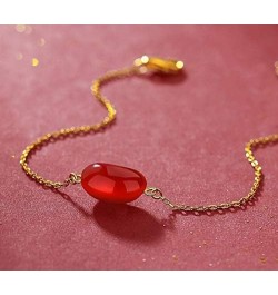 Red Bean True Love Heart Missing You 925 Sterling Silver Bracelet $11.99 Bracelets