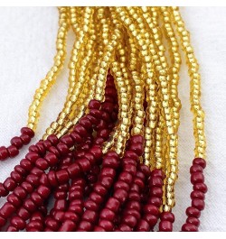 Multi Layer Beaded Statement Necklace Set Mix Strand Necklace and earrings for Women Gift Orange+god+wine $14.03 Necklaces