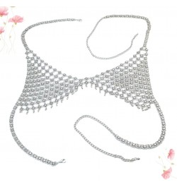 Hollow Chain Necklace Bikini Bra Accessories Beach Party Body Jewelry for Women Ladies Decoration Silver $12.83 Body Jewelry