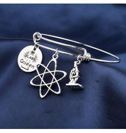 Lab Tech Gifts for Women Medical Technician Key Ring Gift Lab Week Gifts Lab Queen Biologist Microscope Jewelry LAB bracelet ...