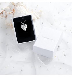 Love Heart Urn Necklace for Ashes Keepsake Memorial Cremation Jewelry Stainless Steel Angel Wing Heart Urn Locket Ashes Holde...