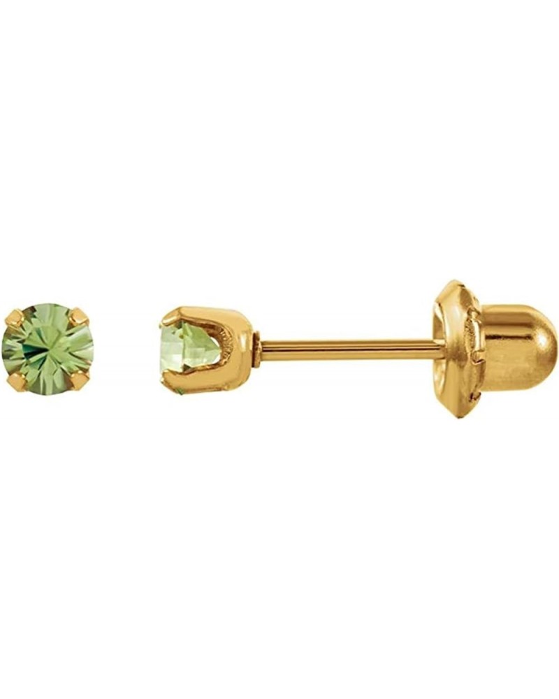 24K Gold-Washed Stainless Steel Imitation Created Birthstone Piercing Earrings August Birthstone $14.35 Earrings