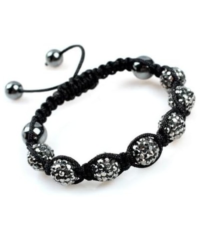 Skull Bracelet 6" - 9" Adjustable 4X White Pave Shine Crystal Beads W/ 1x Skull Beads Gray 01 $7.06 Bracelets