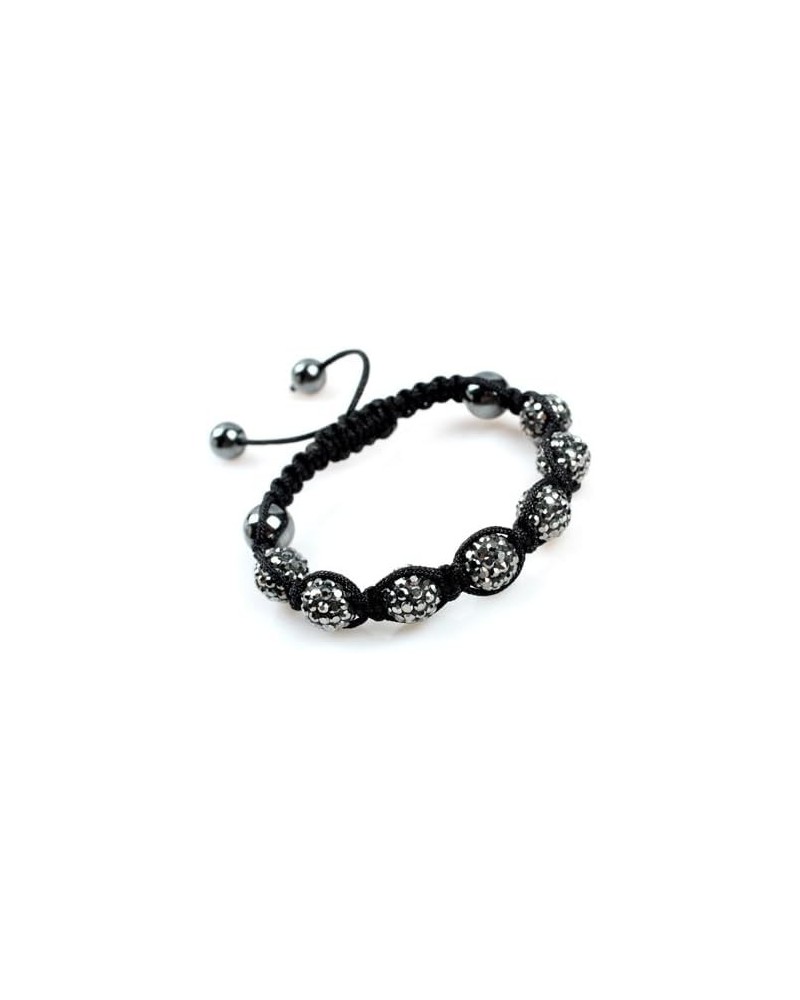 Skull Bracelet 6" - 9" Adjustable 4X White Pave Shine Crystal Beads W/ 1x Skull Beads Gray 01 $7.06 Bracelets