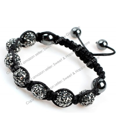 Skull Bracelet 6" - 9" Adjustable 4X White Pave Shine Crystal Beads W/ 1x Skull Beads Gray 01 $7.06 Bracelets