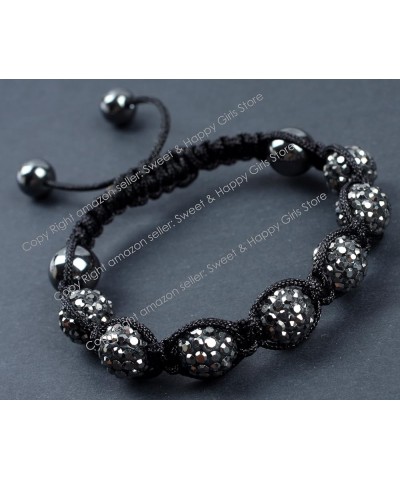 Skull Bracelet 6" - 9" Adjustable 4X White Pave Shine Crystal Beads W/ 1x Skull Beads Gray 01 $7.06 Bracelets