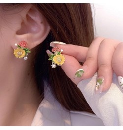 Flower Earrings for Women Spring Earrings for Women Floral Dangle Earrings Sunflower Earrings Daisy Earrings Spring Jewelry G...