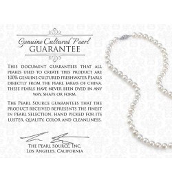 14K Gold AAA Quality White Freshwater Cultured Pearl Necklace for Women in 18" Princess Length White Gold 8.0-8.5mm $80.96 Ne...