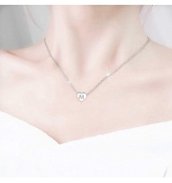 Initial Necklaces For Women,18k Gold Plated Necklace Tiny Initial Necklace Womens Necklaces Cute Necklace Gift M Silver $4.63...