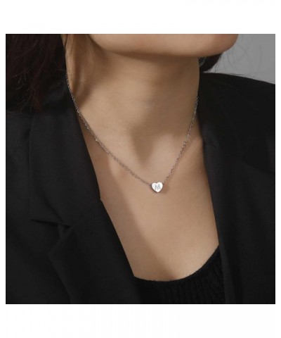 Initial Necklaces For Women,18k Gold Plated Necklace Tiny Initial Necklace Womens Necklaces Cute Necklace Gift M Silver $4.63...