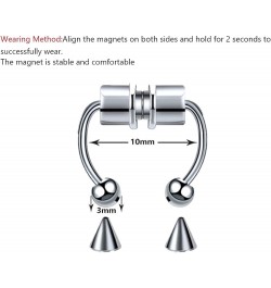 Magnetic Septum Nose Ring Horseshoe Stainless Steel Faux Fake Nose Septum Rings Non-Pierced Clip On Nose Hoop Ring 5pcs $5.99...