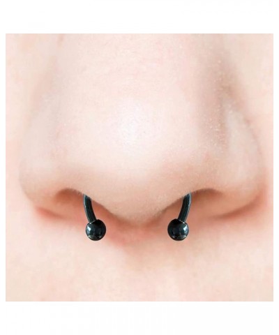 Magnetic Septum Nose Ring Horseshoe Stainless Steel Faux Fake Nose Septum Rings Non-Pierced Clip On Nose Hoop Ring 5pcs $5.99...